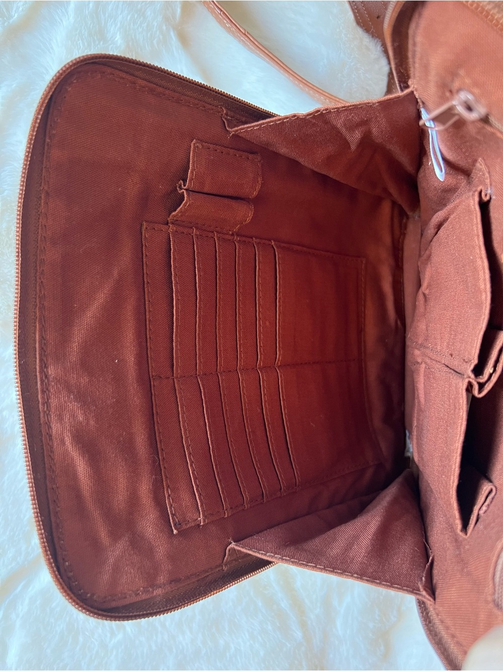 Fossil Brown Leather Messenger Crossbody Bag - Picture 5 of 10